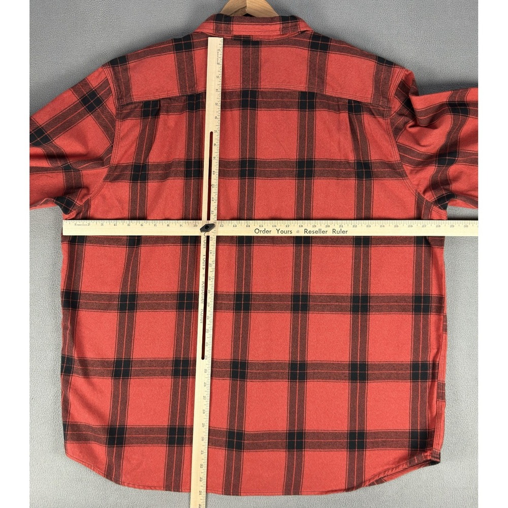 Carhartt Shirt Mens 2XL Red Plaid Loose Fit Heavyweight Flannel Workwear New - Picture 5 of 8